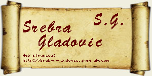 Srebra Gladović vizit kartica